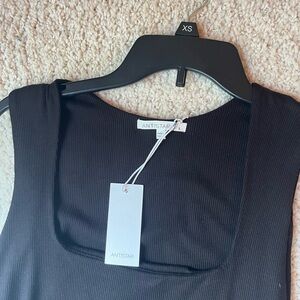 Antistar Black Ribbed Dress